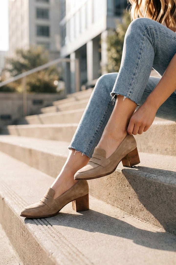 Damen Penny Loafer | Wildleder