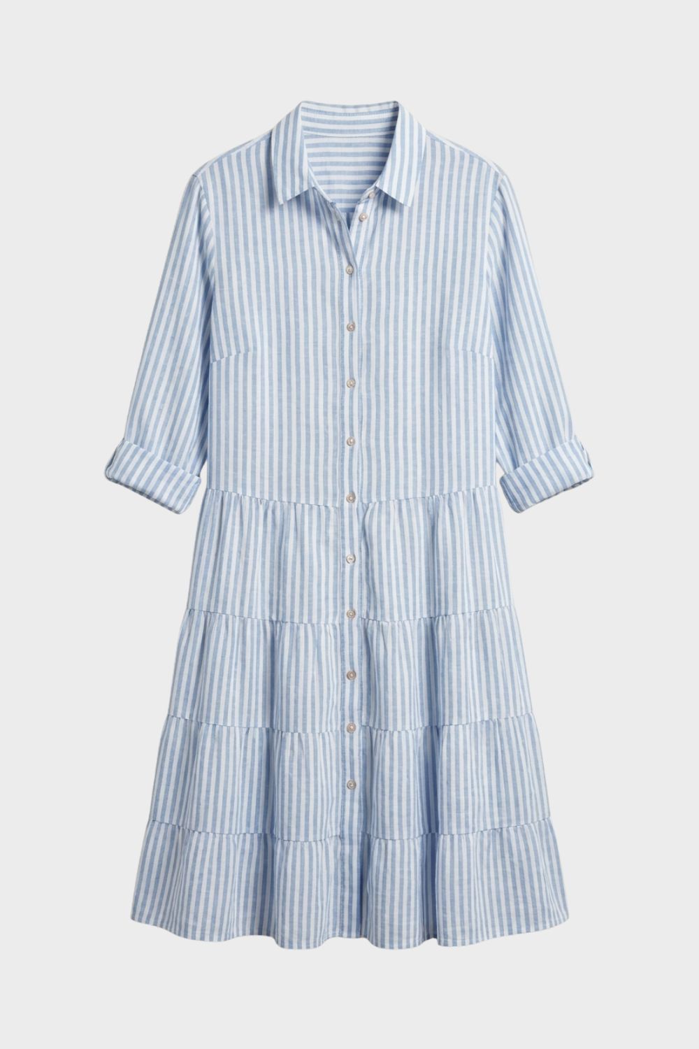 Damen-Sommerkleid in Midi-Länge | Knopfleiste
