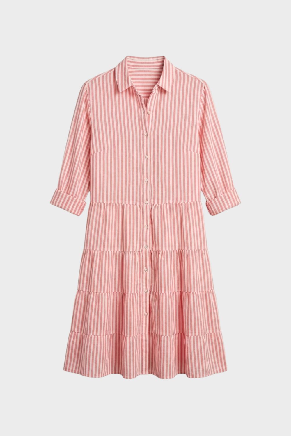 Damen-Sommerkleid in Midi-Länge | Knopfleiste