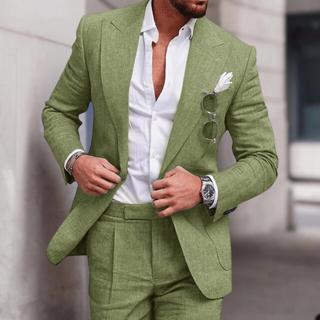Herren Eleganter Anzug – Slim Cut – Sicht von oben