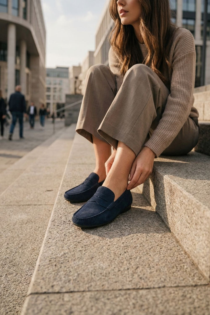 Loafer Herren mit Mokassin Naht und Schlupfform