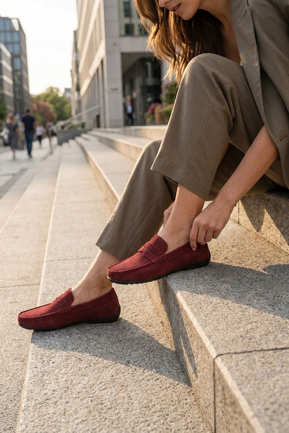 Loafer Herren mit Mokassin Naht und Schlupfform
