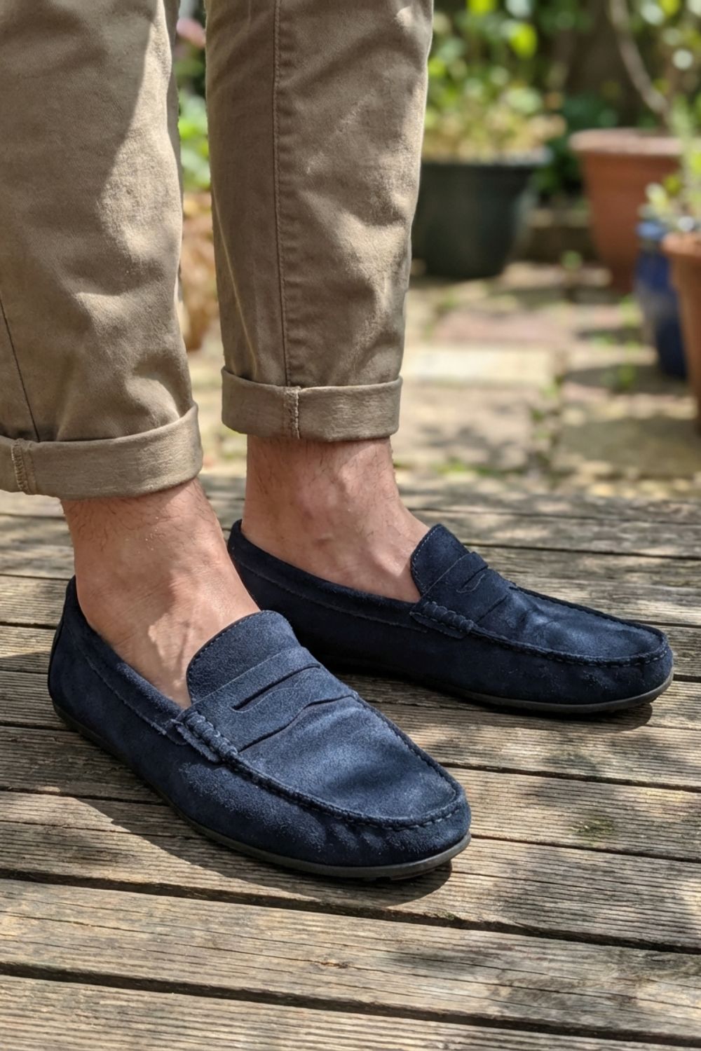Loafer Herren mit Mokassin Naht und Schlupfform