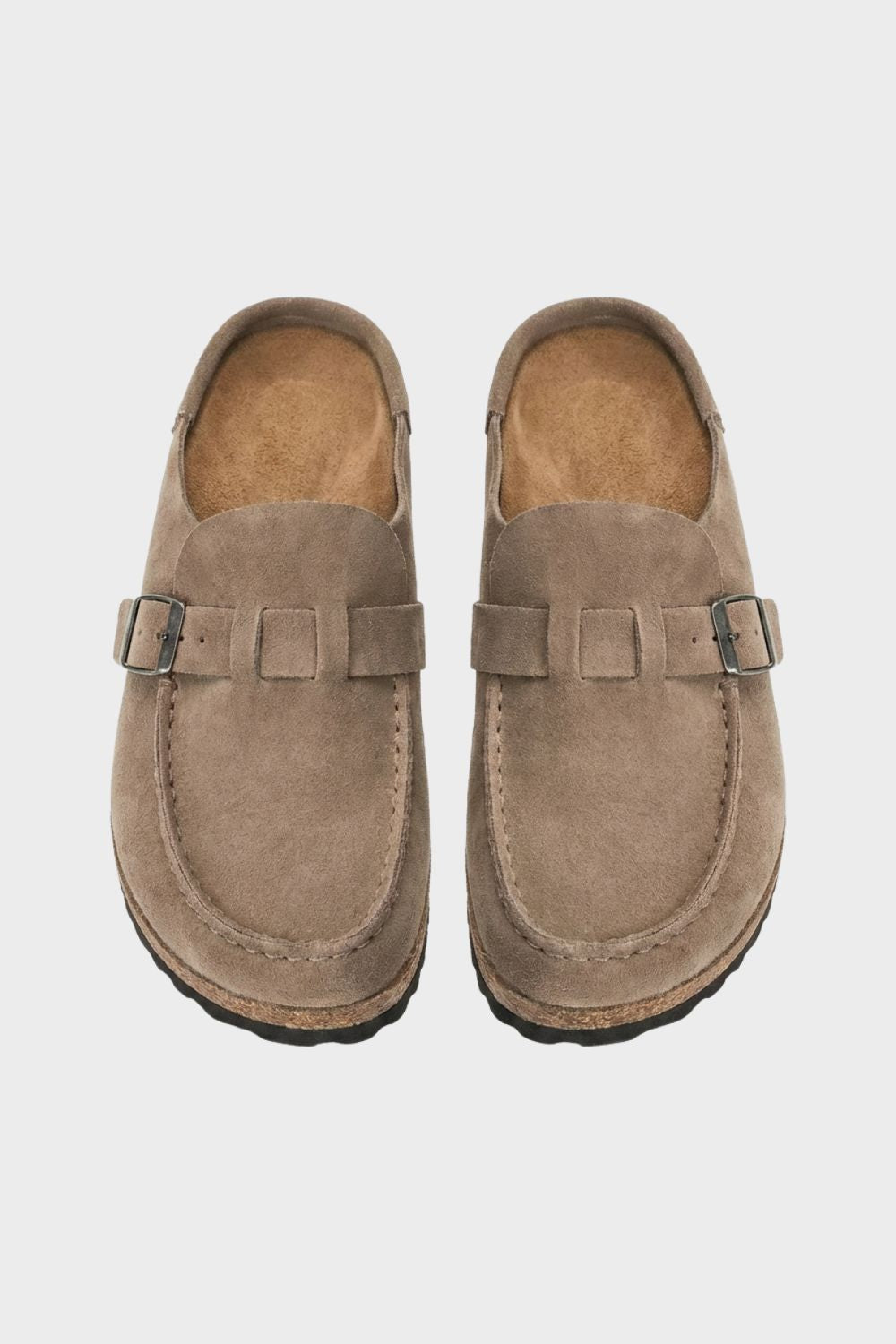 Pantoletten Damen Clogs mit Schnalle geschlossen