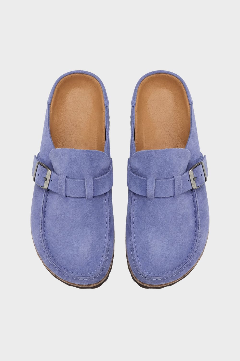 Pantoletten Damen Clogs mit Schnalle geschlossen