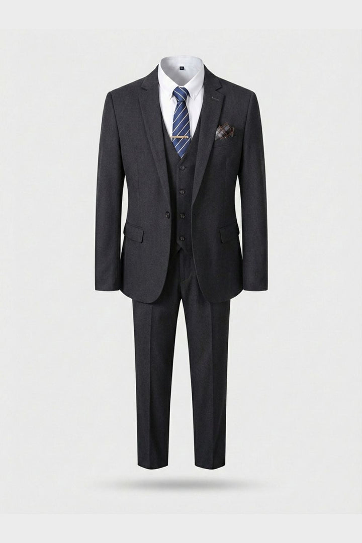 Anzug Herren Dreiteiler Slim Fit