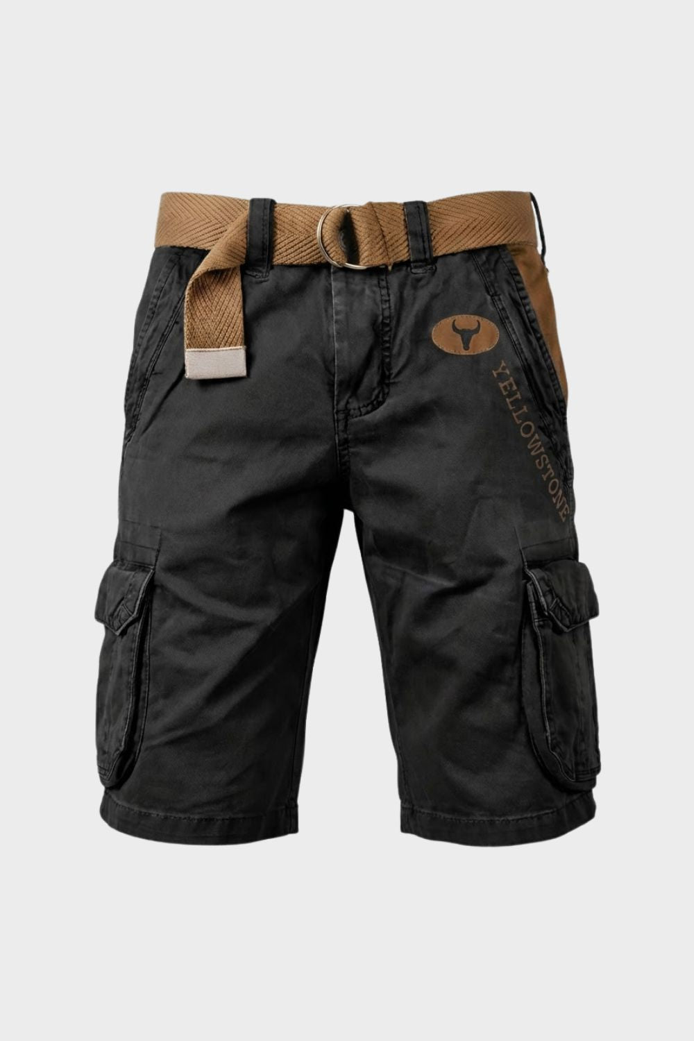 Cargo Shorts Herren kurze Hose mit Taschen und Gürtel