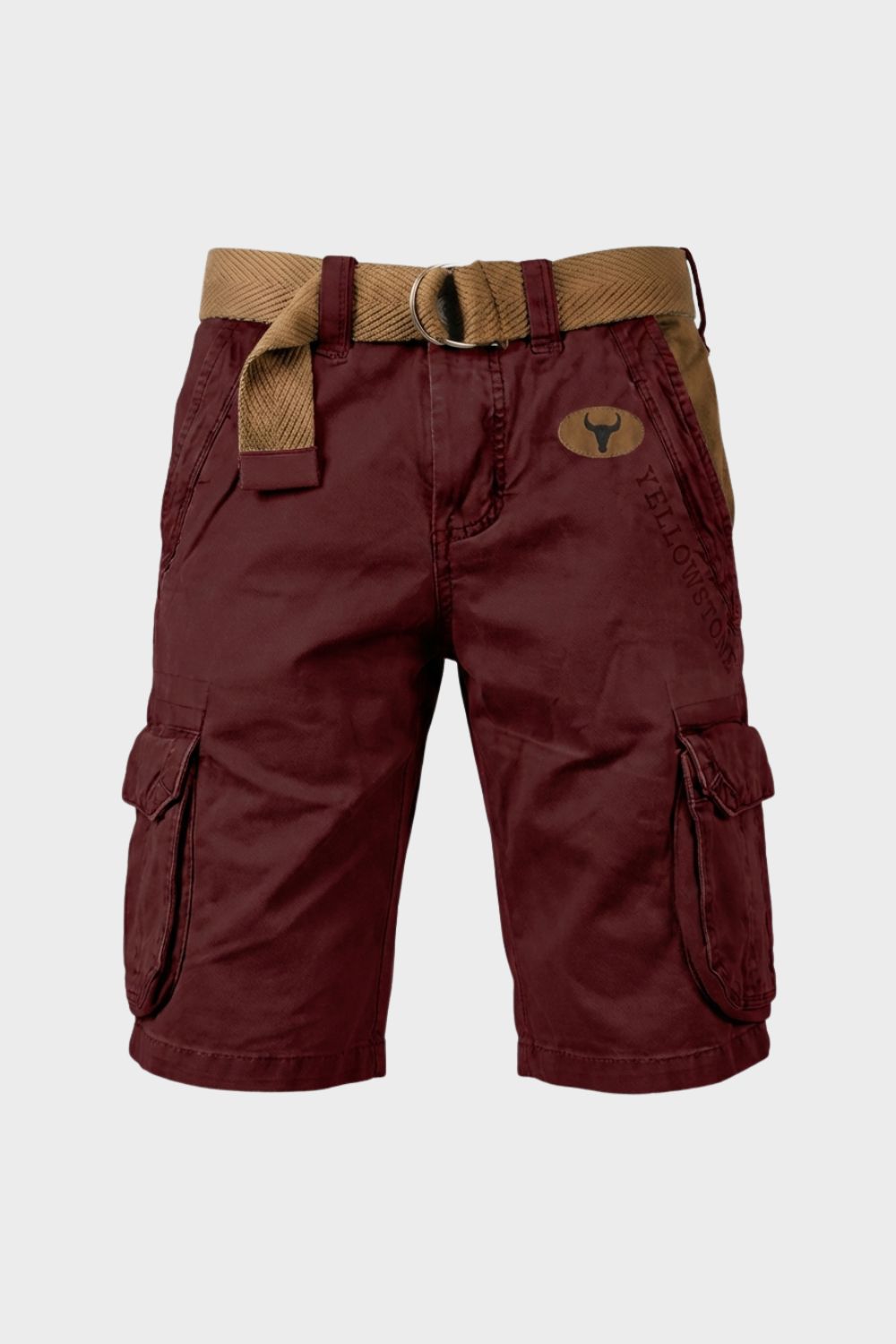 Cargo Shorts Herren kurze Hose mit Taschen und Gürtel
