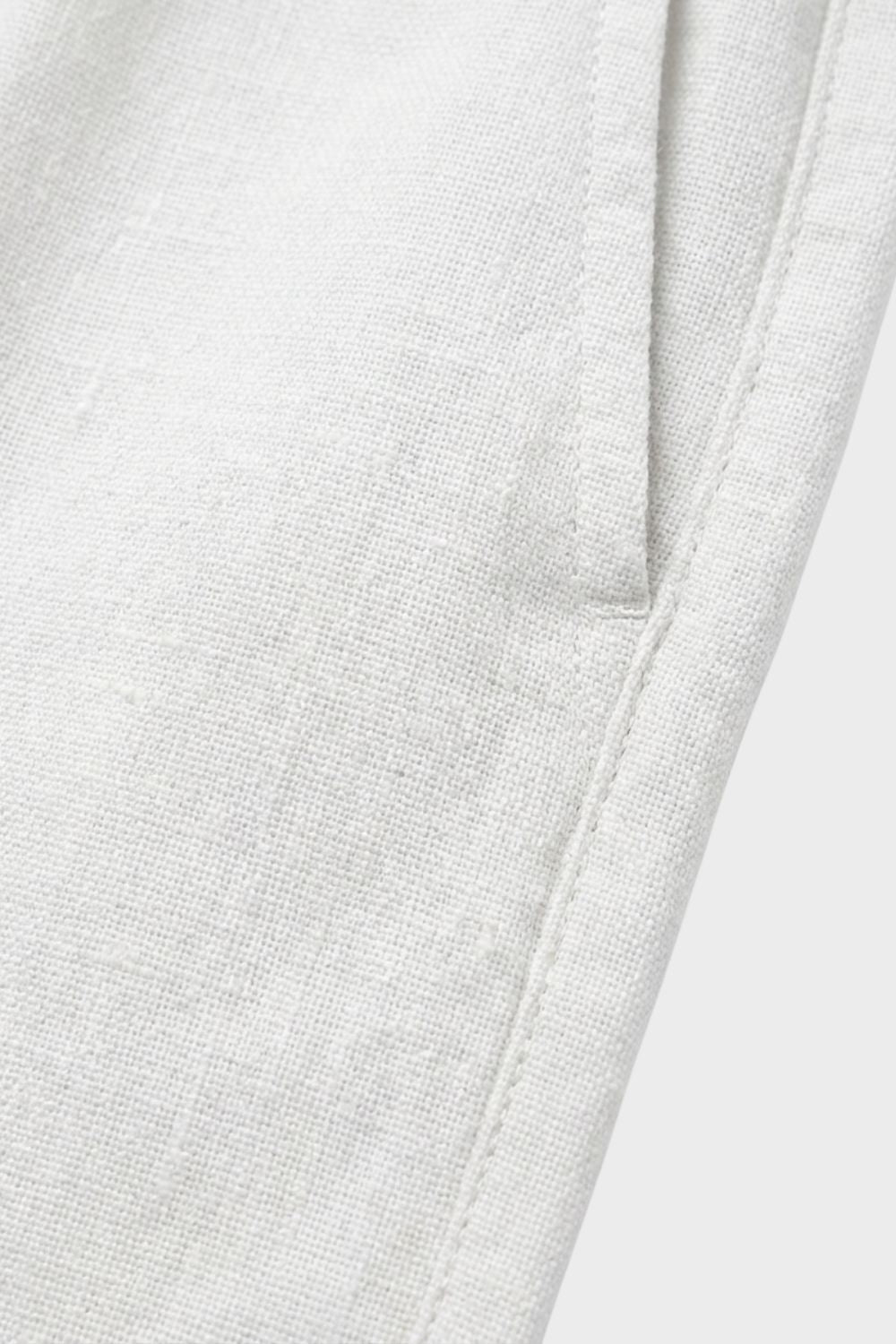 Herren Leinenhose mit Gummibund und Kordelzug