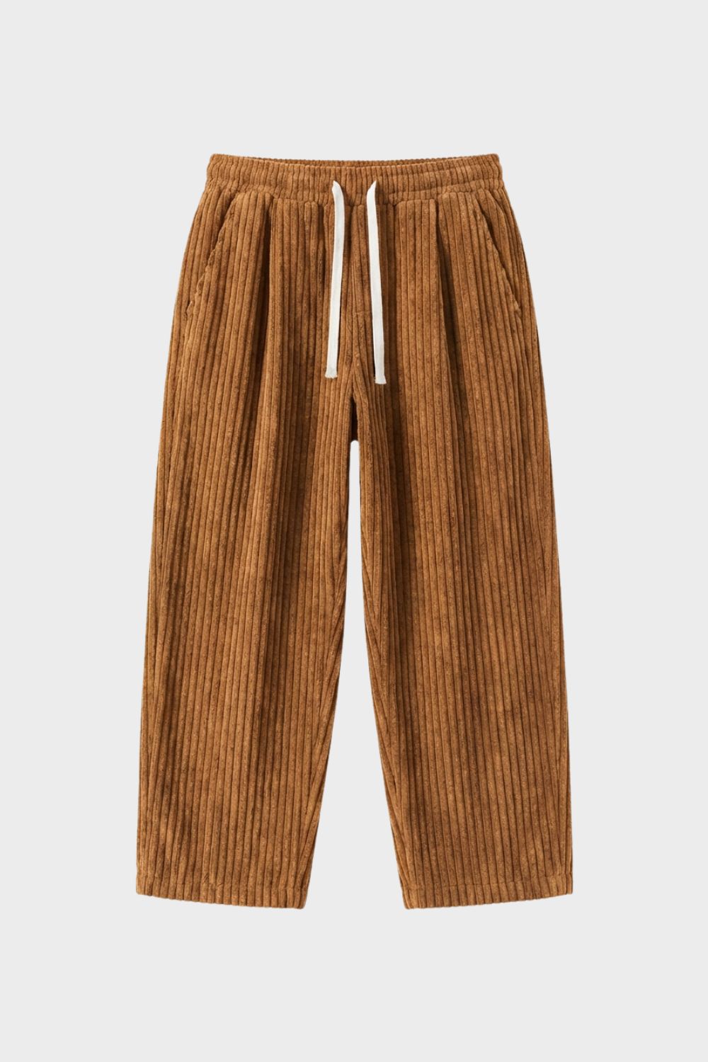 Herren Cordhose mit Gummibund und weitem Bein