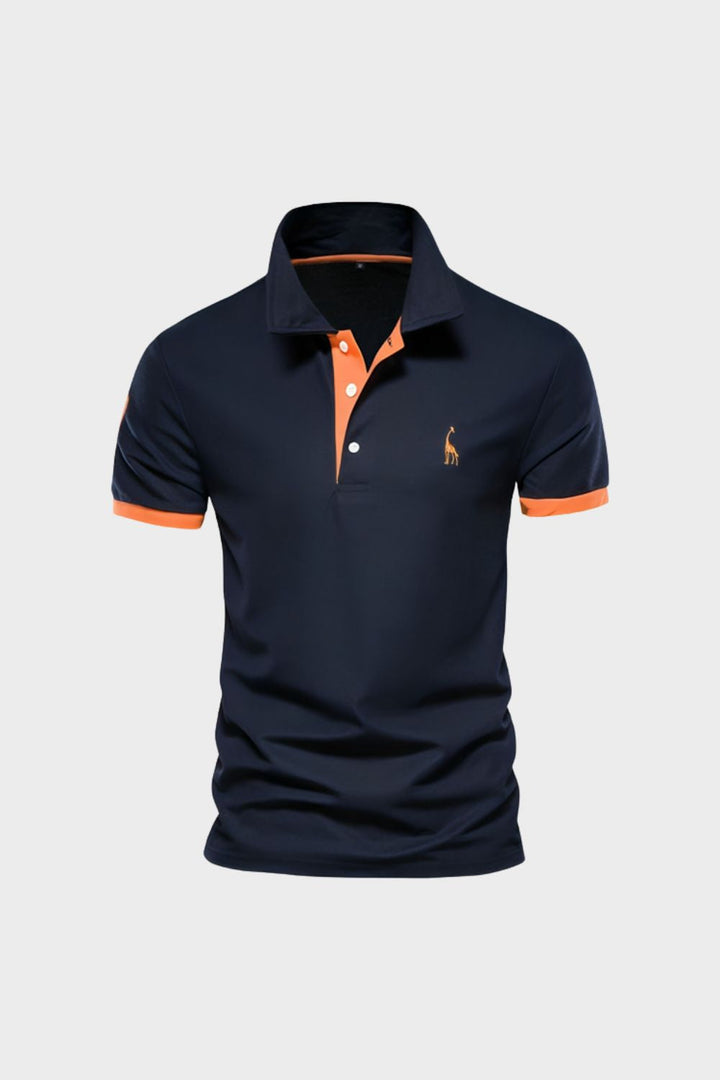 Poloshirt Herren Kurzarm mit Kontrastkragen