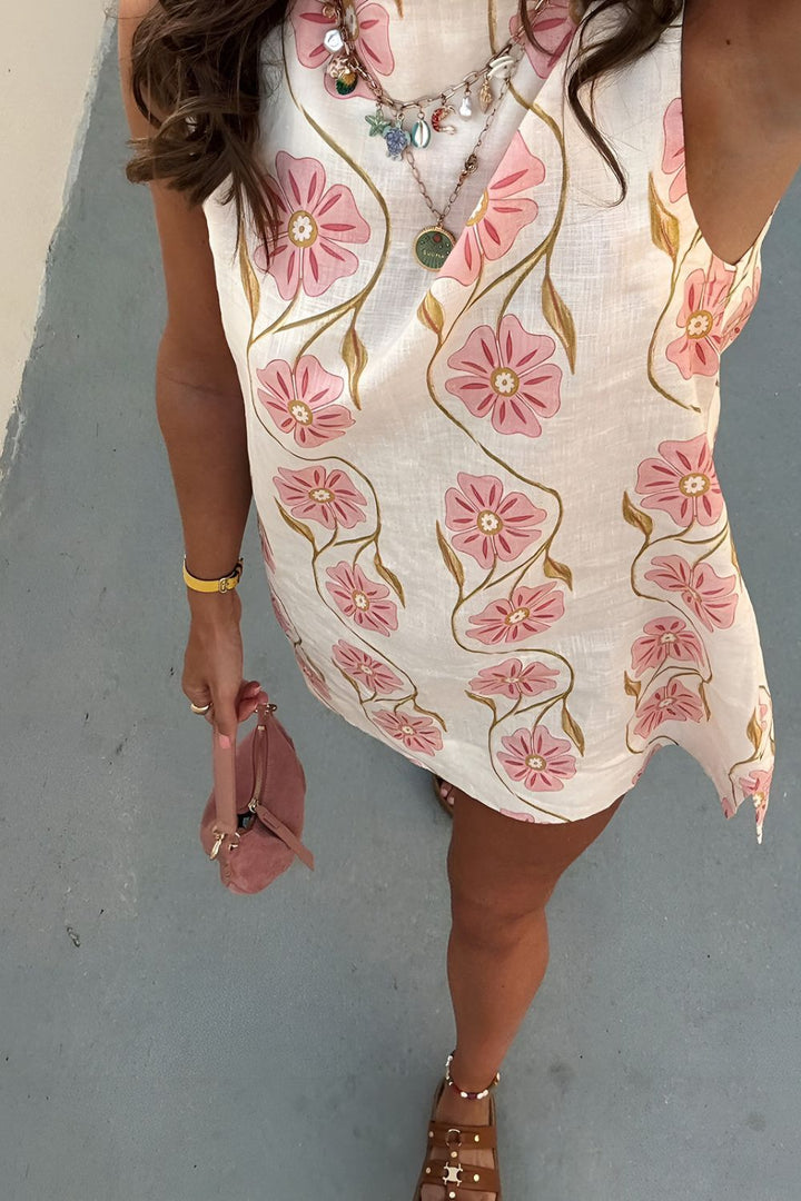 Kleid Damen Sommerkleid mit Blumenmuster