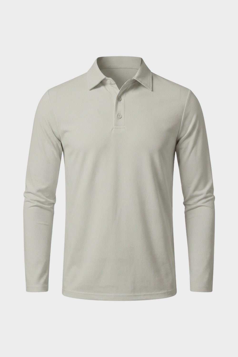 Herren Poloshirt Langarm mit Knopfleiste