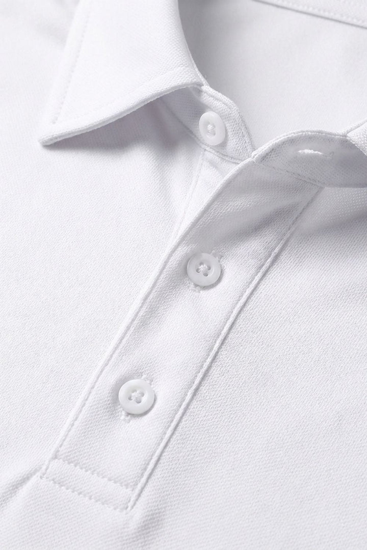 Herren Poloshirt Langarm mit Knopfleiste