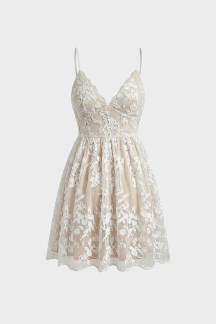 Damen Floral Minikleid – Spitze – Hauptansicht