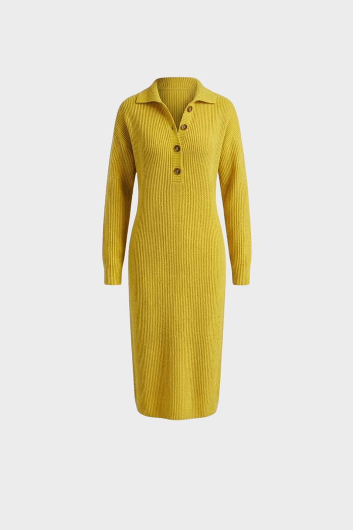 Damen Strickkleid Midi – Polo – Hauptansicht