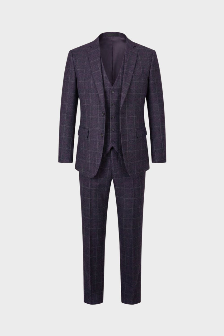 Herren Anzüge – Dreiteiliger Anzug mit Zwei-Knopf-Blazer, Weste und moderner Passform