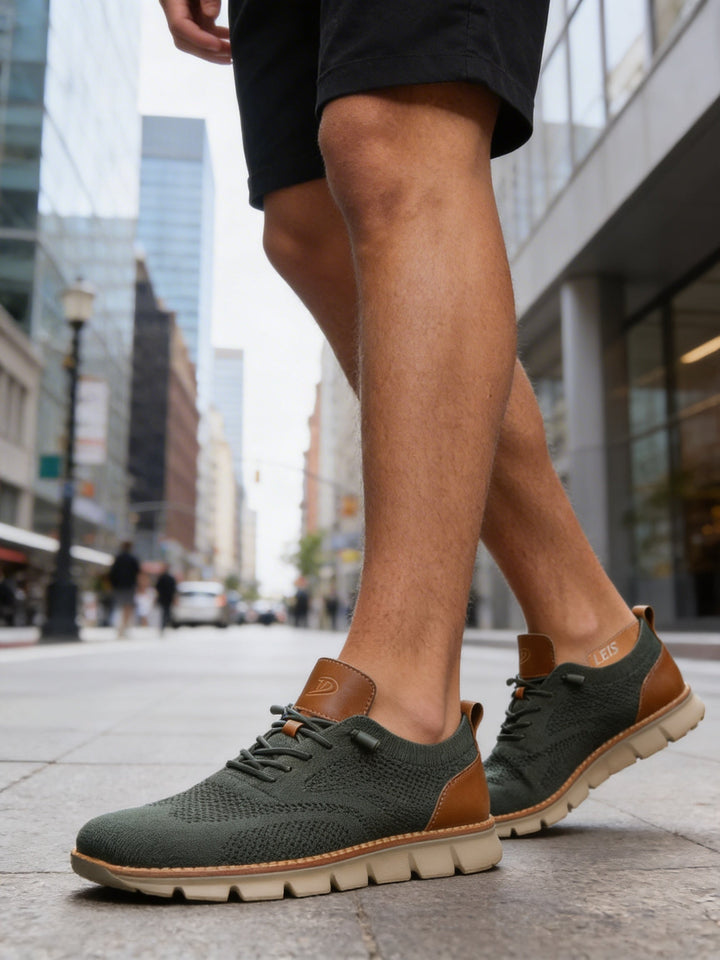 Sneaker Herren mit Schnürung und Strickoptik