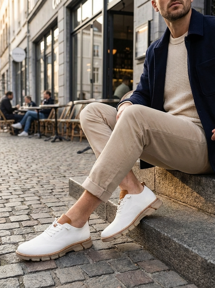 Sneaker Herren mit Schnürung und Strickoptik